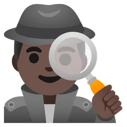 Man Detective: Dark Skin Tone — Google