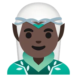 Man Elf: Dark Skin Tone — Google