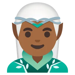 Man Elf: Medium-Dark Skin Tone — Google