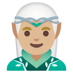 Man Elf: Medium-Light Skin Tone — Google