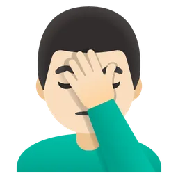 남자 얼굴 손바닥: 밝은 피부 톤 — Google
