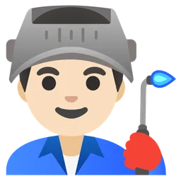 남자 공장 근로자: 밝은 피부 톤 — Google