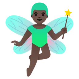 Man Fairy: Dark Skin Tone — Google
