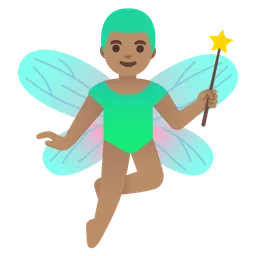 Man Fairy: Medium Skin Tone — Google