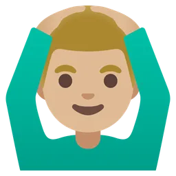 Man Gesturing OK: Medium-Light Skin Tone — Google
