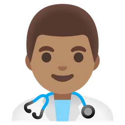 Man Health Worker: Medium Skin Tone — Google