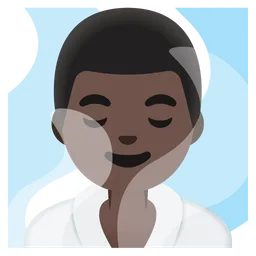 Man in Steamy Room: Dark Skin Tone — Google
