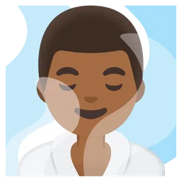 Man in Steamy Room: Medium-Dark Skin Tone — Google
