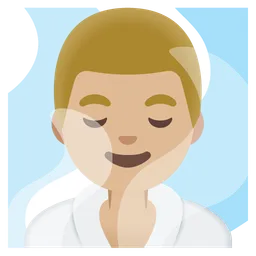 Man in Steamy Room: Medium-Light Skin Tone — Google