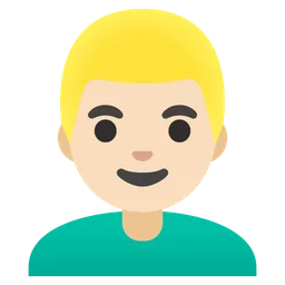 Man: Light Skin Tone, Blond Hair — Google