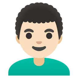 Man: Light Skin Tone, Curly Hair — Google
