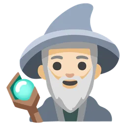 Man Mage: Light Skin Tone — Google
