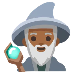 Man Mage: Medium-Dark Skin Tone — Google