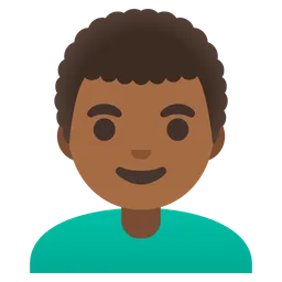 Man: Medium-Dark Skin Tone, Curly Hair — Google