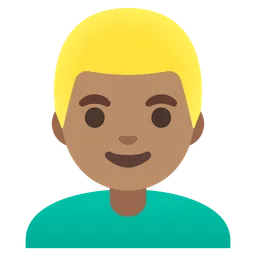 Man: Medium Skin Tone, Blond Hair — Google