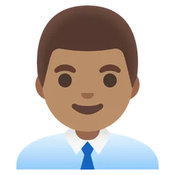 Man Office Worker: Medium Skin Tone — Google