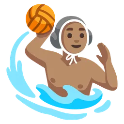 Man Playing Water Polo: Medium Skin Tone — Google