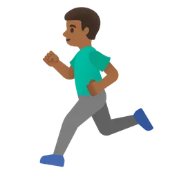 Man Running: Medium-Dark Skin Tone — Google
