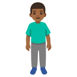 Man Standing: Medium-Dark Skin Tone — Google