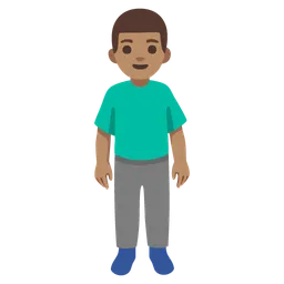 Man Standing: Medium Skin Tone — Google