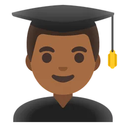 Man Student: Medium-Dark Skin Tone — Google