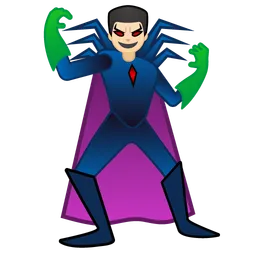 Man Supervillain: Light Skin Tone — Google