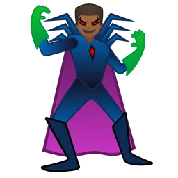 Man Supervillain: Medium-Dark Skin Tone — Google