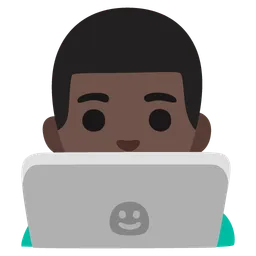 Man Technologist: Dark Skin Tone — Google