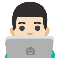 Man Technologist: Light Skin Tone — Google