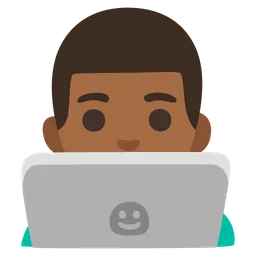 Man Technologist: Medium-Dark Skin Tone — Google