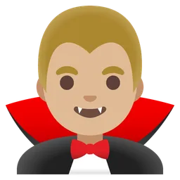 Man Vampire: Medium-Light Skin Tone — Google