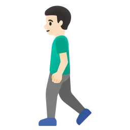 Man Walking: Light Skin Tone — Google