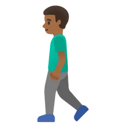 Man Walking: Medium-Dark Skin Tone — Google
