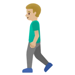 Man Walking: Medium-Light Skin Tone — Google