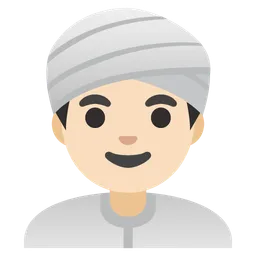 Man Wearing Turban: Light Skin Tone — Google