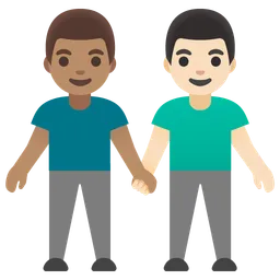 Men Holding Hands: Medium Skin Tone, Light Skin Tone — Google