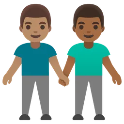 Men Holding Hands: Medium Skin Tone, Medium-Dark Skin Tone — Google
