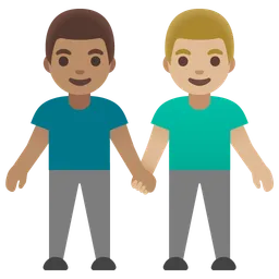 Men Holding Hands: Medium Skin Tone, Medium-Light Skin Tone — Google