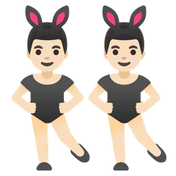 토끼 귀를 한 남자들: 밝은 피부색 Google