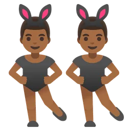 Men With Bunny Ears: Medium-Dark Skin Tone Google