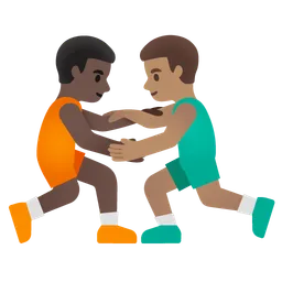 Men Wrestling: Dark Skin Tone, Medium Skin Tone Google