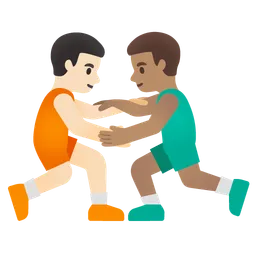 Men Wrestling: Light Skin Tone, Medium Skin Tone Google