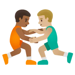 Men Wrestling: Medium-Dark Skin Tone, Medium-Light Skin Tone Google