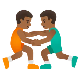 Men Wrestling: Medium-Dark Skin Tone Google