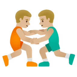 Men Wrestling: Medium-Light Skin Tone Google