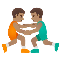 Men Wrestling: Medium Skin Tone Google
