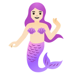 Mermaid: Light Skin Tone — Google