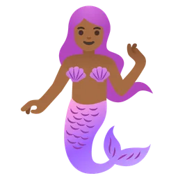 Mermaid: Medium-Dark Skin Tone — Google