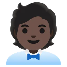 Office Worker: Dark Skin Tone — Google