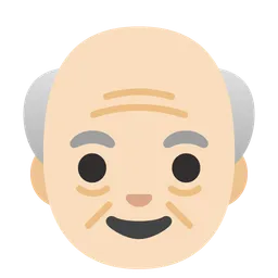 Old Man: Light Skin Tone — Google